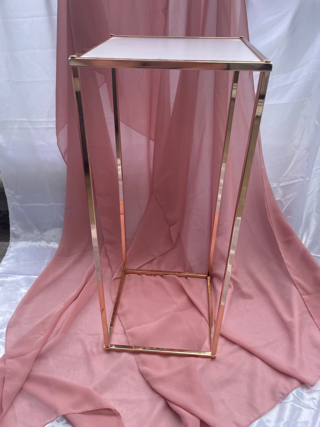 Gold / Bronze Square Wedding Stand 60cm height