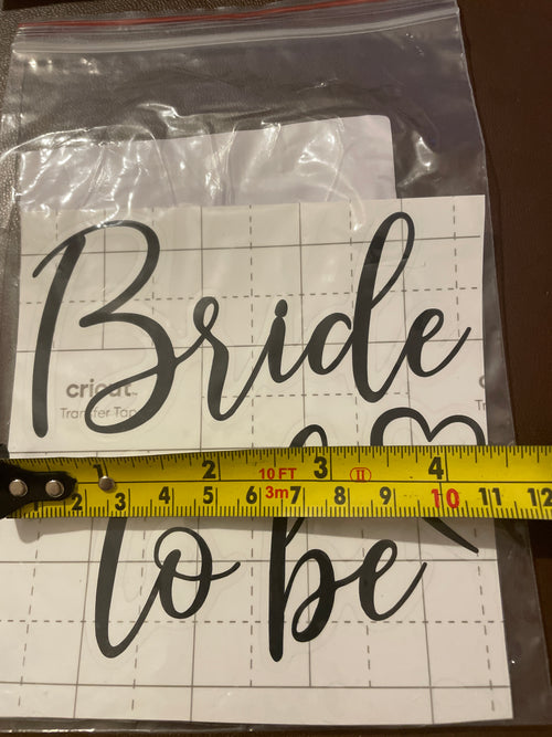 Black Bride To Be Decal