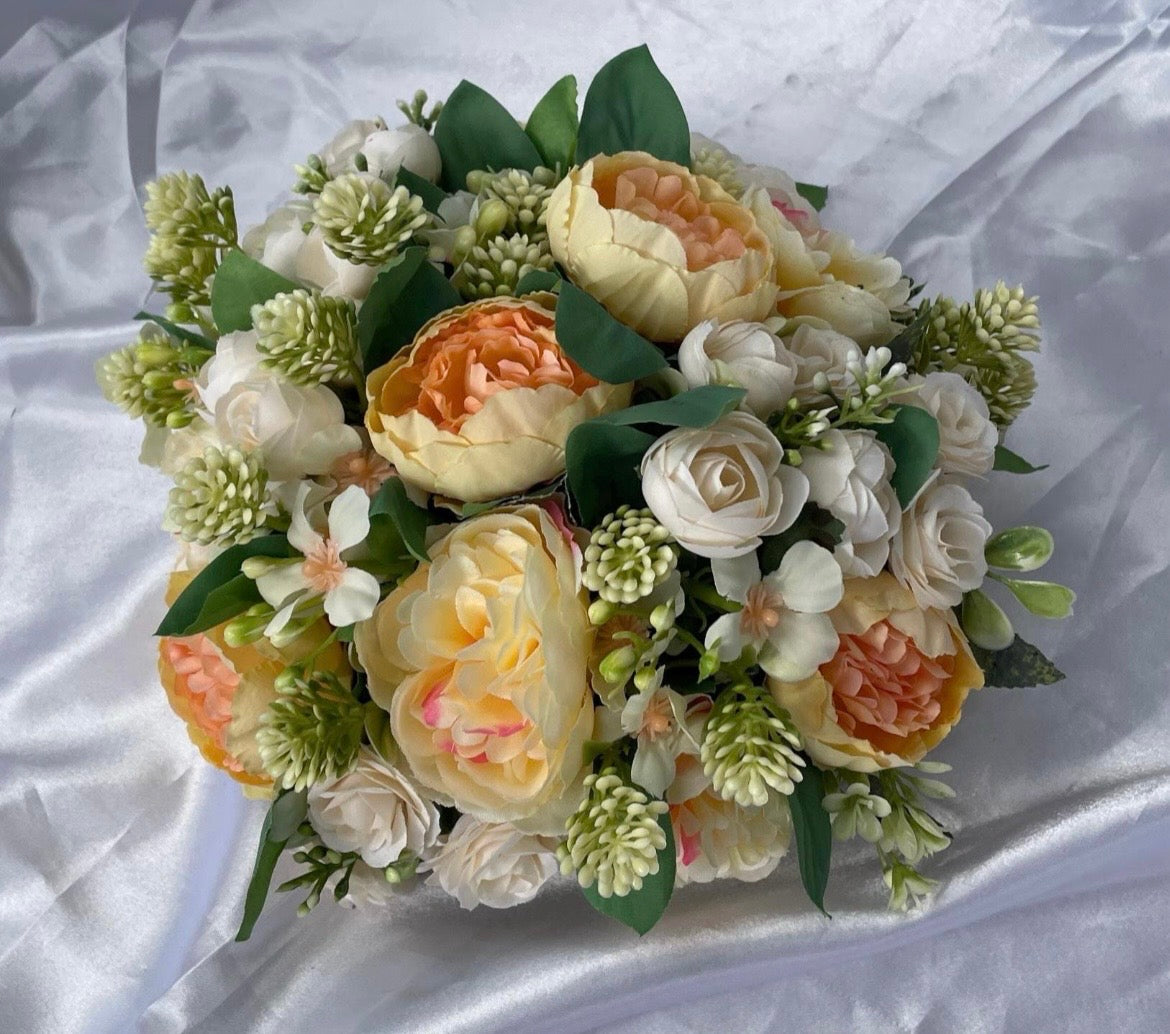 Shades of Yellow Artificial wedding flowers / aisle floor displays / table display -