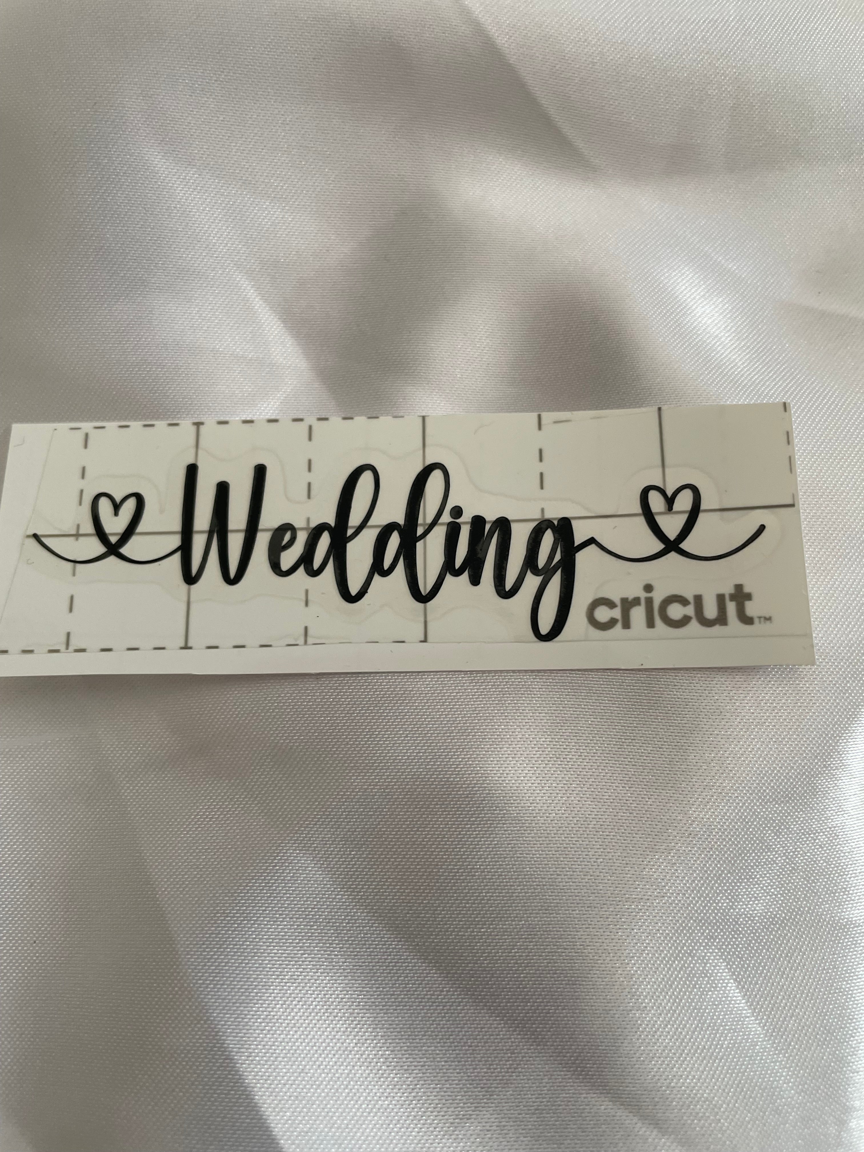 Black Vinyl Wedding Decal