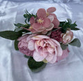Blush pink artificial floral Pew End / posey wedding venue decor / ceremony