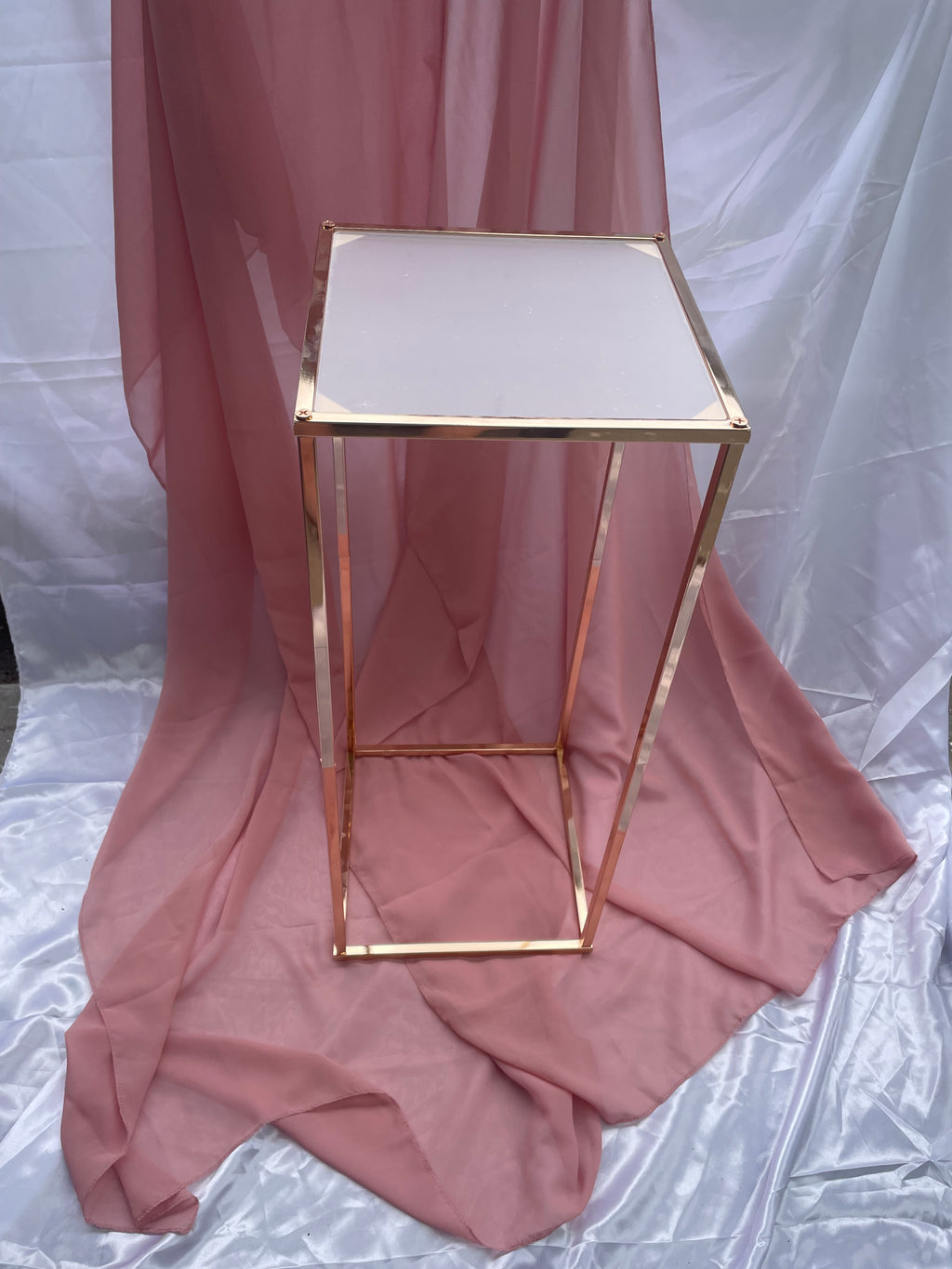 Gold / Bronze Square Wedding Stand 60cm height