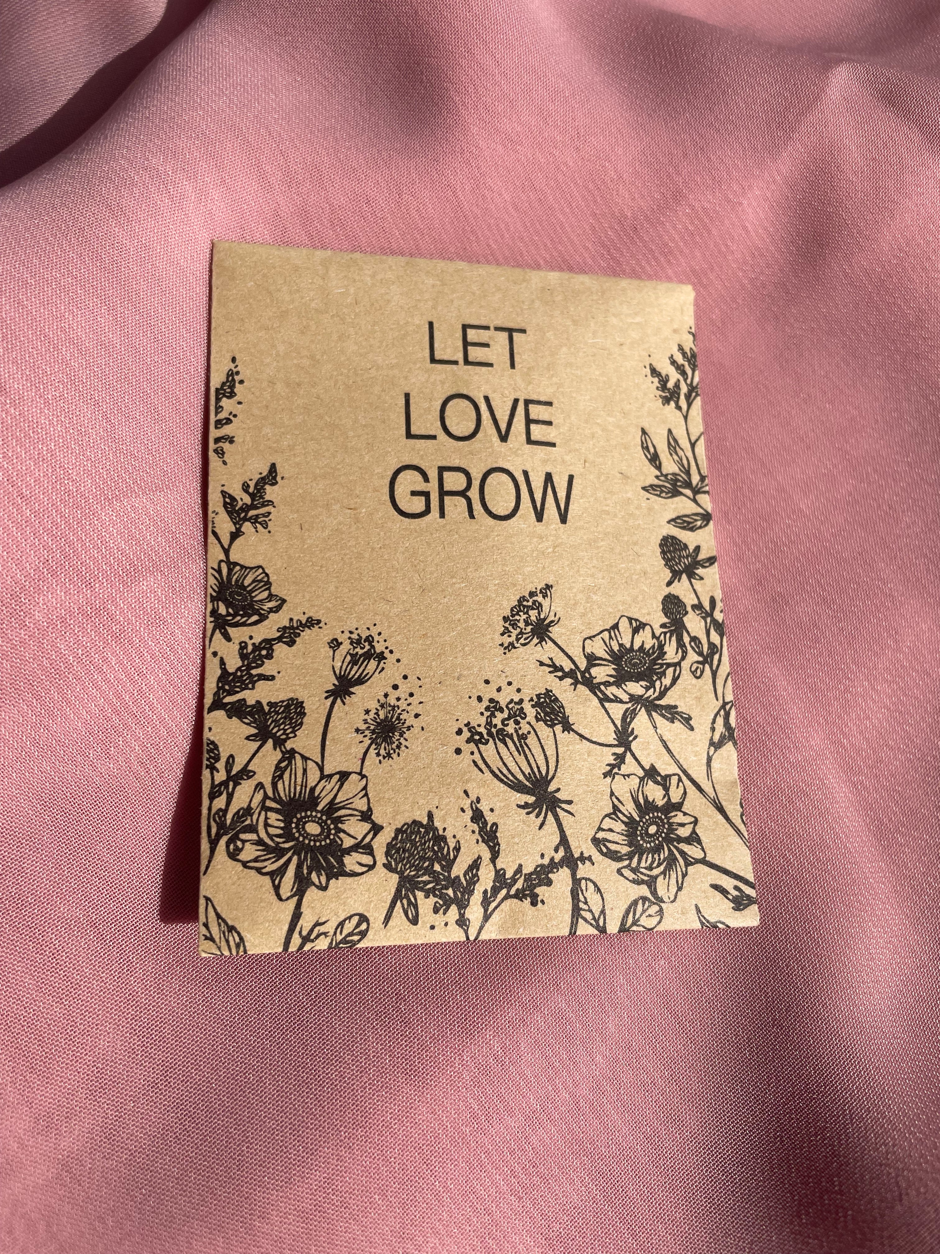 Let Love Grow Wedding Favour (including seeds) Sweet Pea