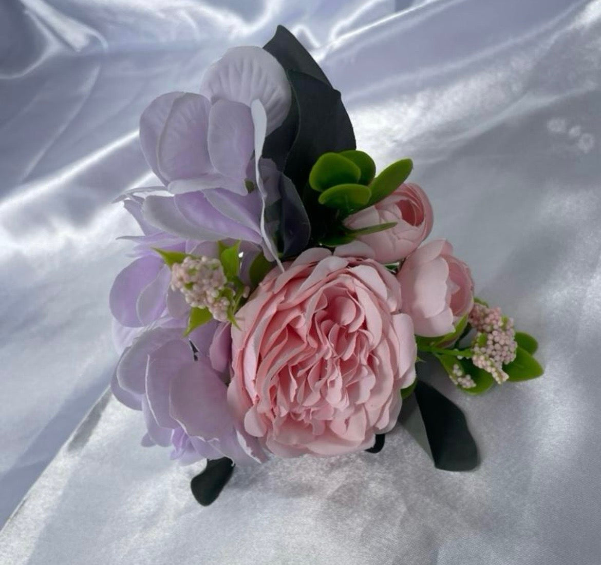 Pink and Lilac Artificial Wedding Pew End / Posey