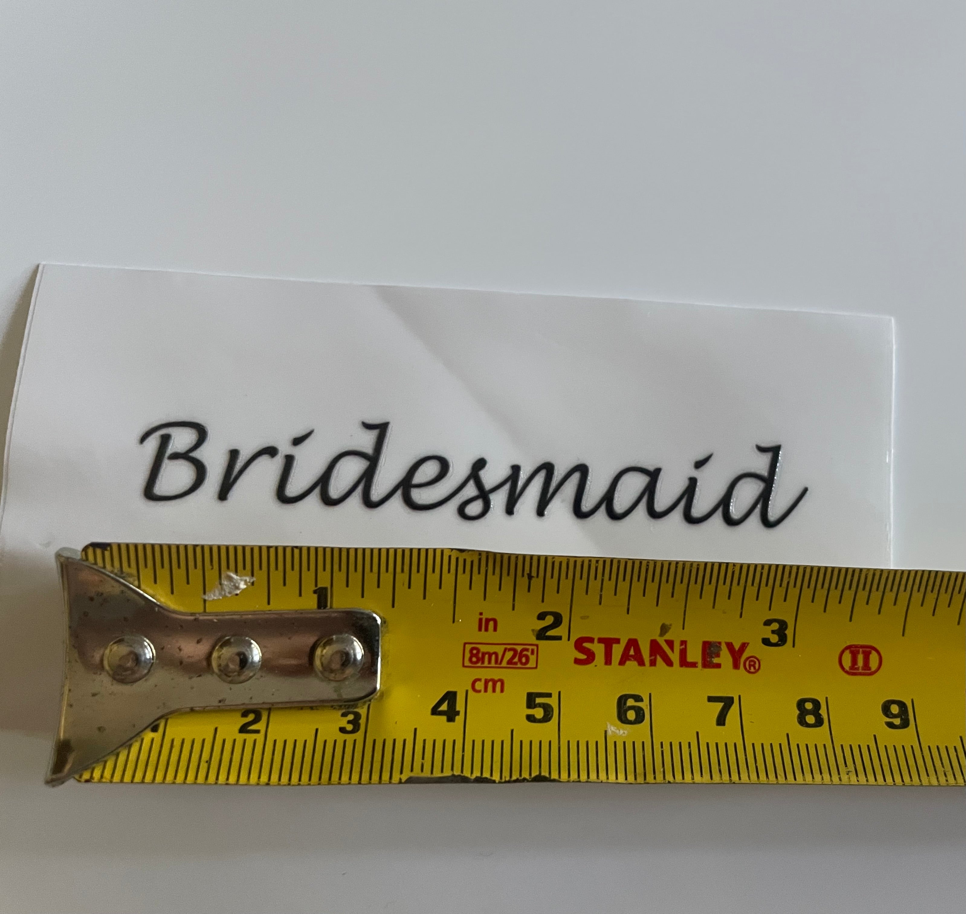 Black Bridesmaid Decal
