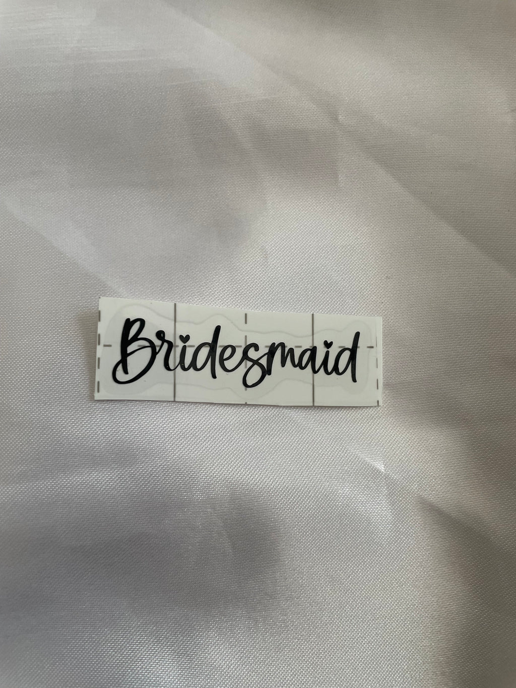 Bridesmaid Black Vinyl Wedding Decal