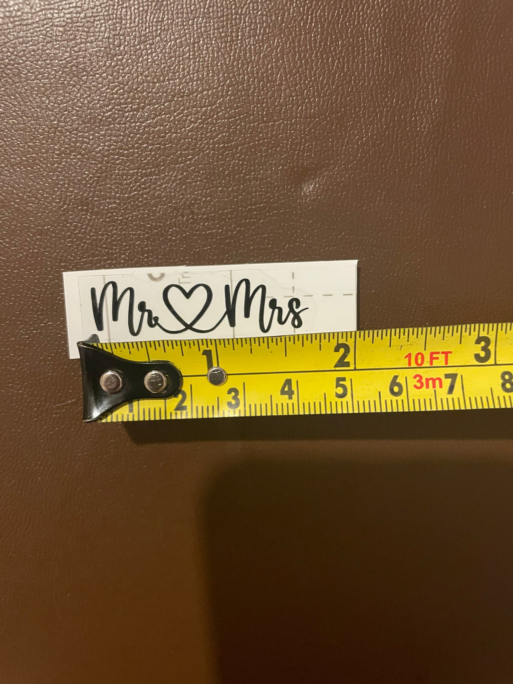 Mr & Mrs Black Vinyl Wedding Decal