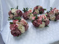 Dusky Rose and White Pew End / Posey
