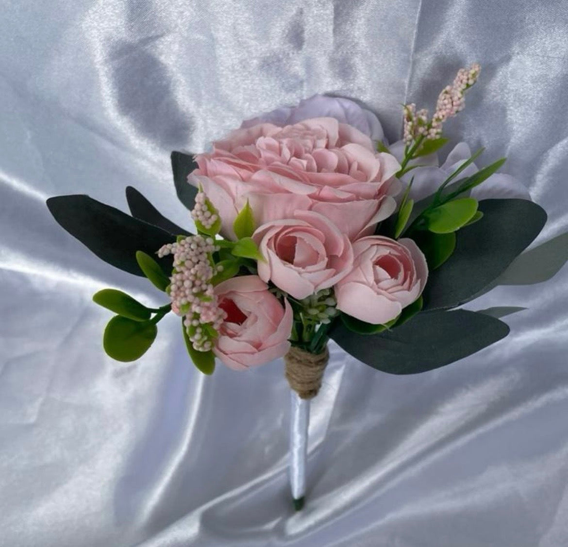 Pink and Lilac Artificial Wedding Pew End / Posey