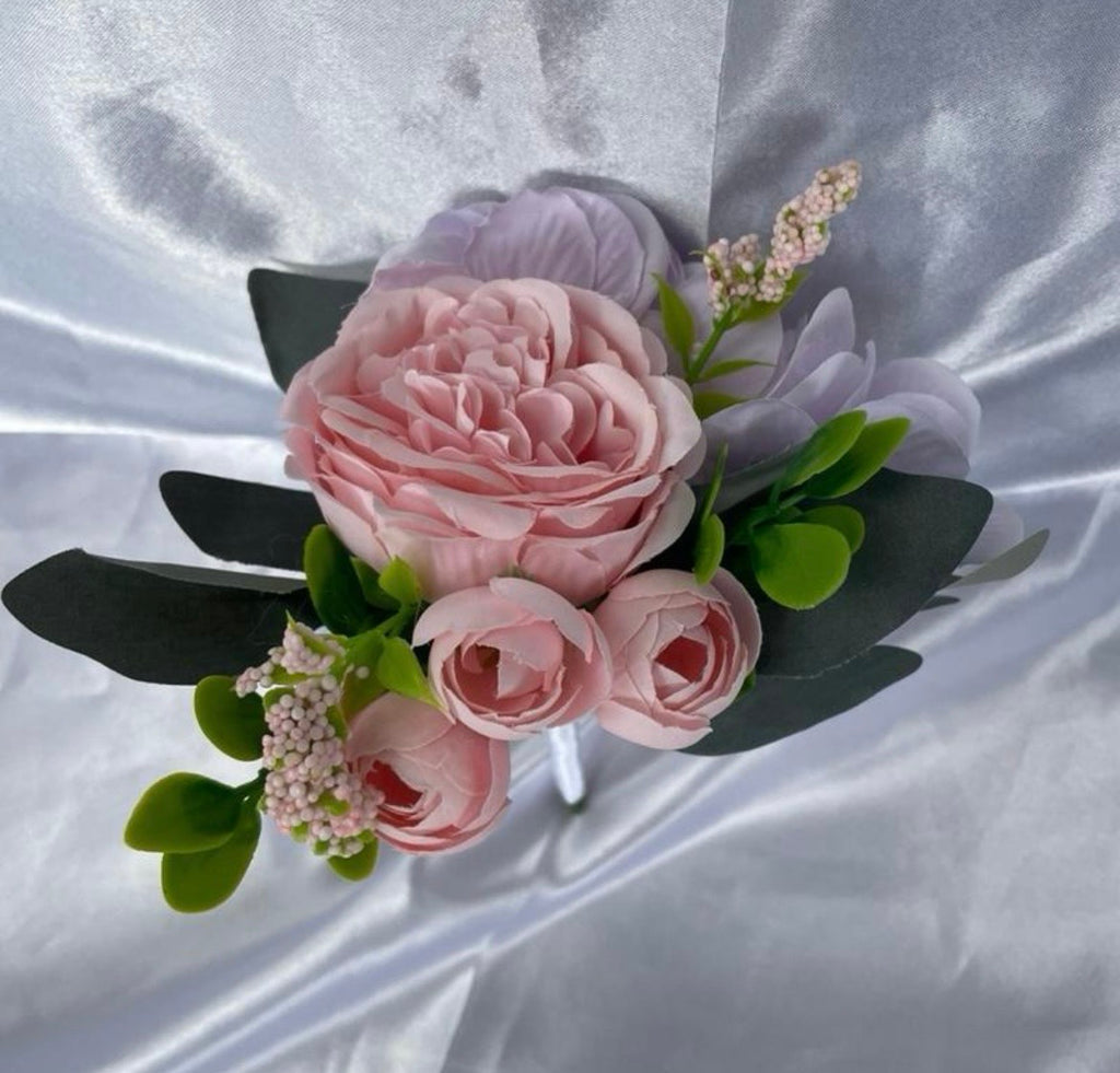 Pink and Lilac Artificial Wedding Pew End / Posey