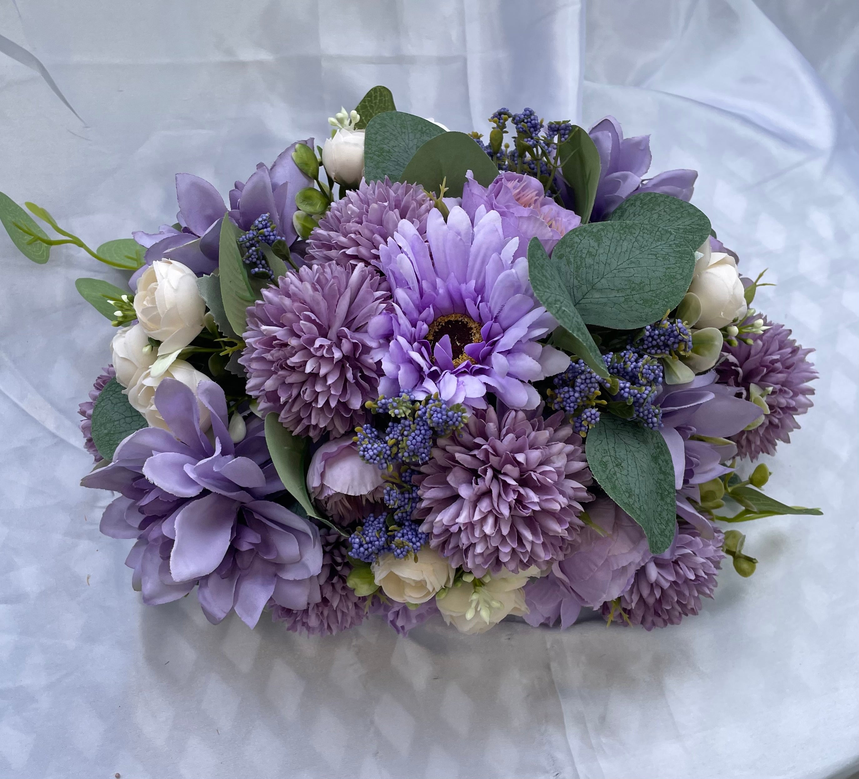 Purple / Lilac Flower Floor Aisle Arrangement