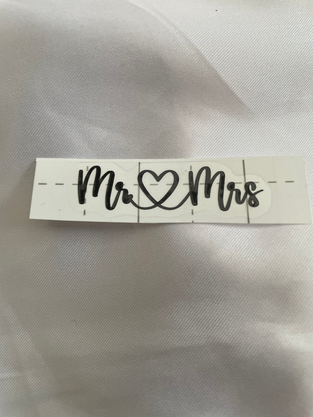 Mr & Mrs Black Vinyl Wedding Decal