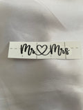 Mr & Mrs Black Vinyl Wedding Decal