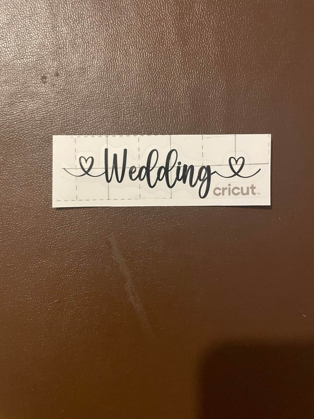 Black Vinyl Wedding Decal