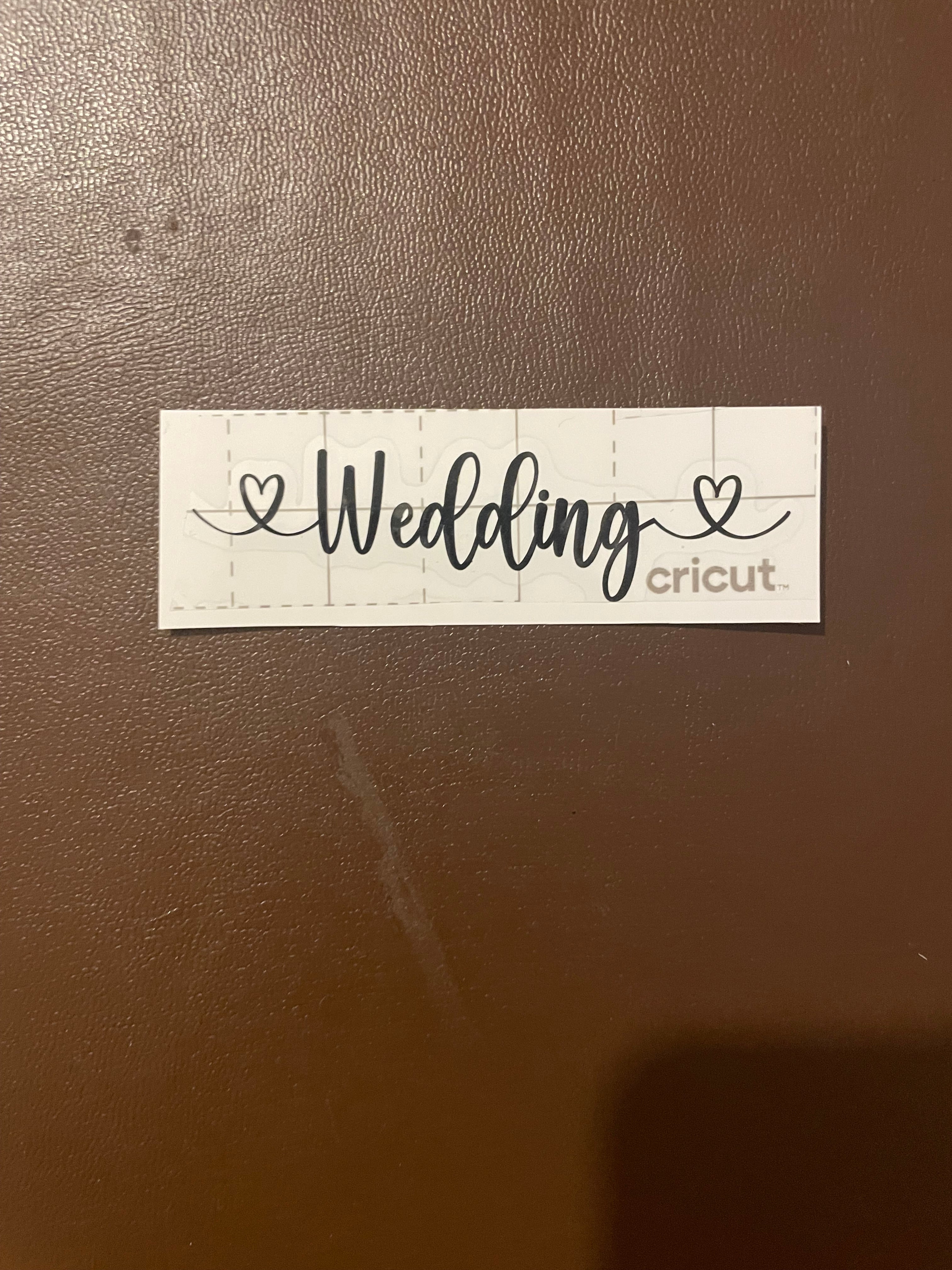 Black Vinyl Wedding Decal