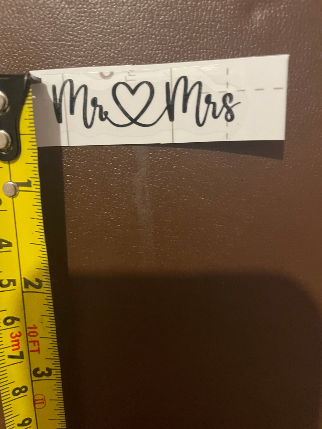 Mr & Mrs Black Vinyl Wedding Decal