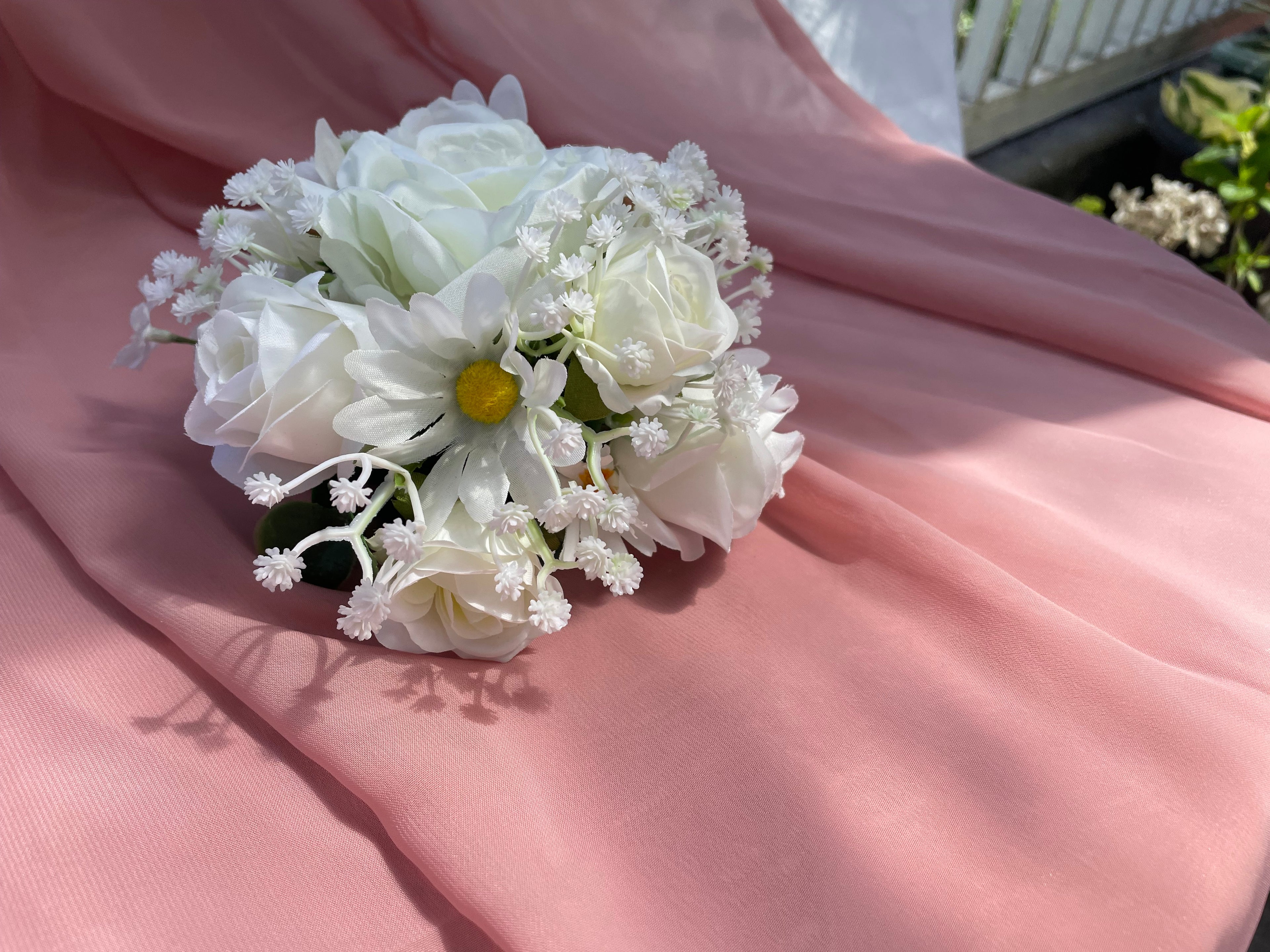 6 inch white wedding venue arrangements