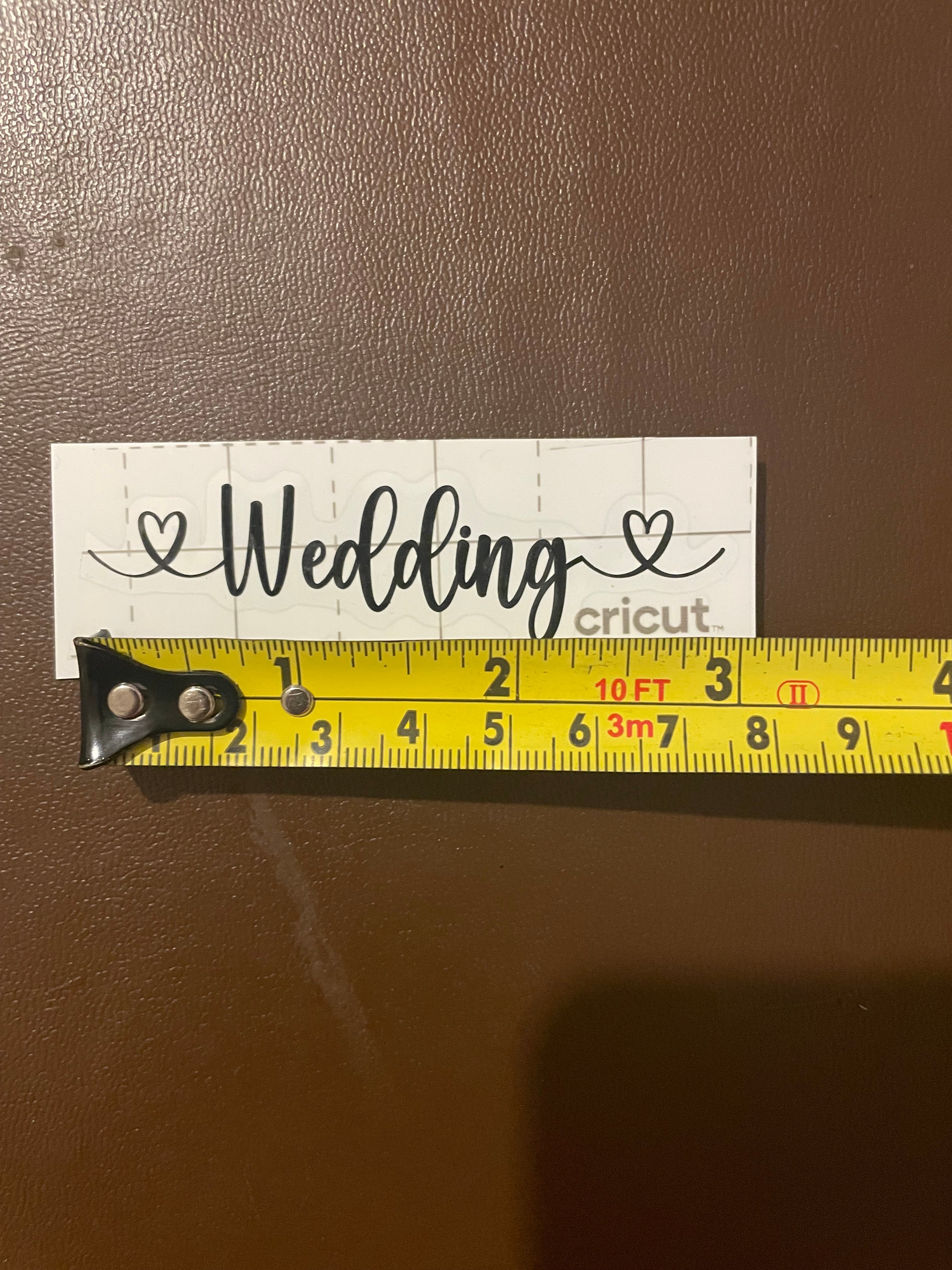Black Vinyl Wedding Decal