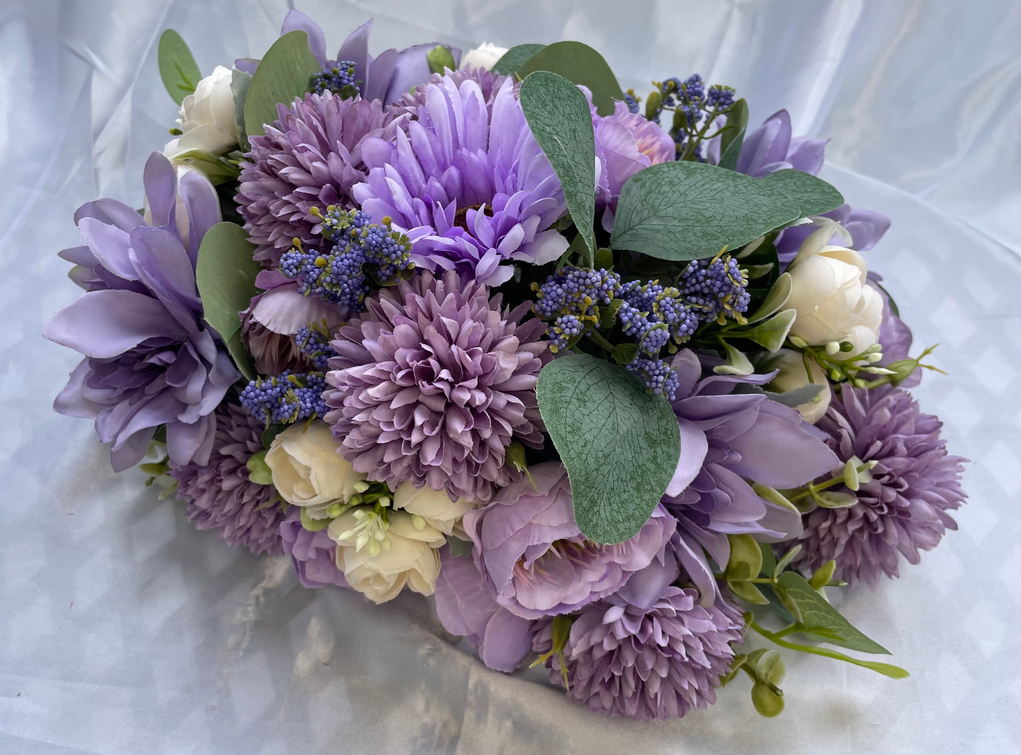 Purple / Lilac Flower Floor Aisle Arrangement
