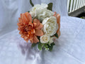 Peach And White Tones 6 inch small bridal posey bouquet