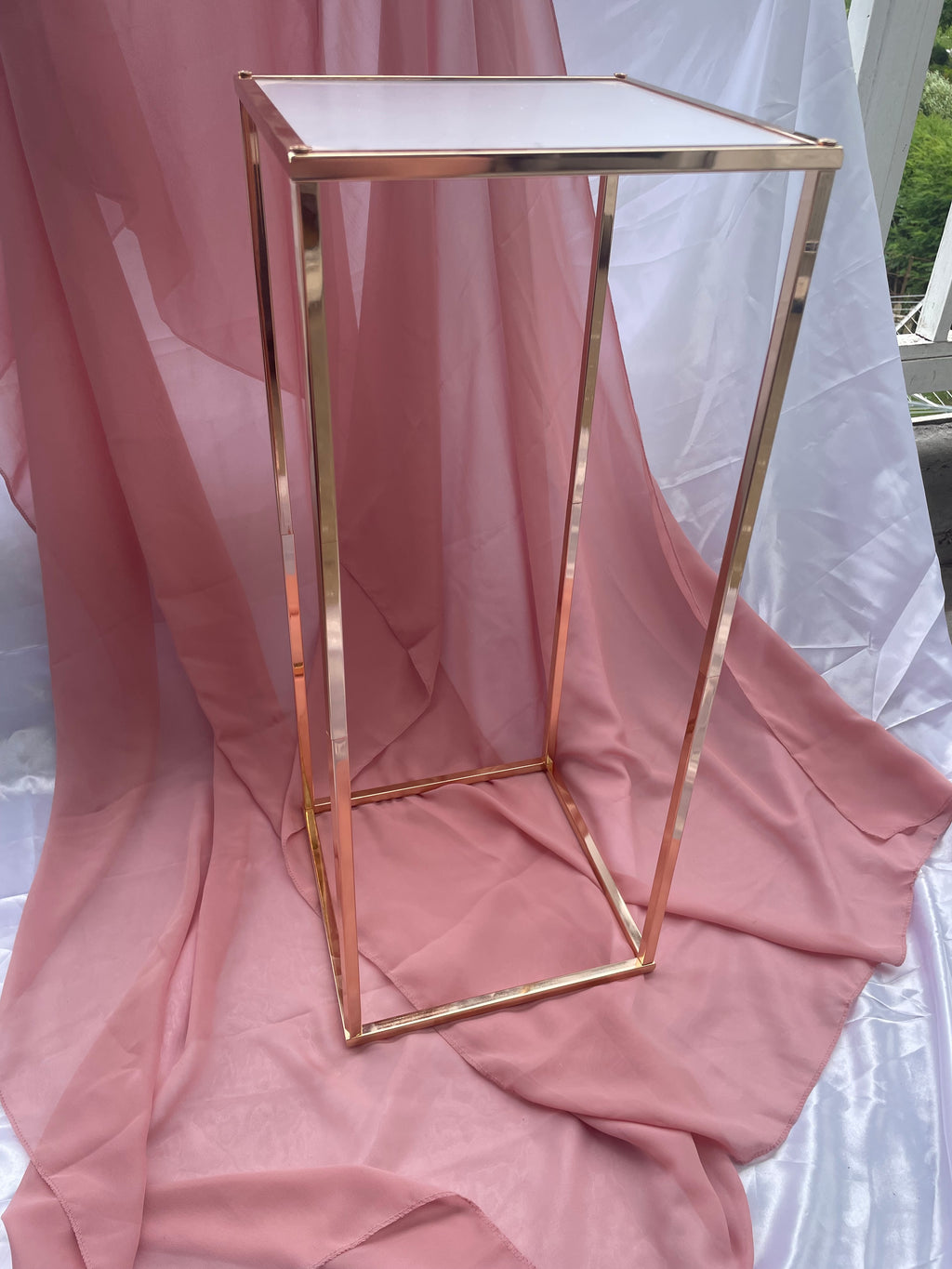 Gold / Bronze Square Wedding Stand 60cm height