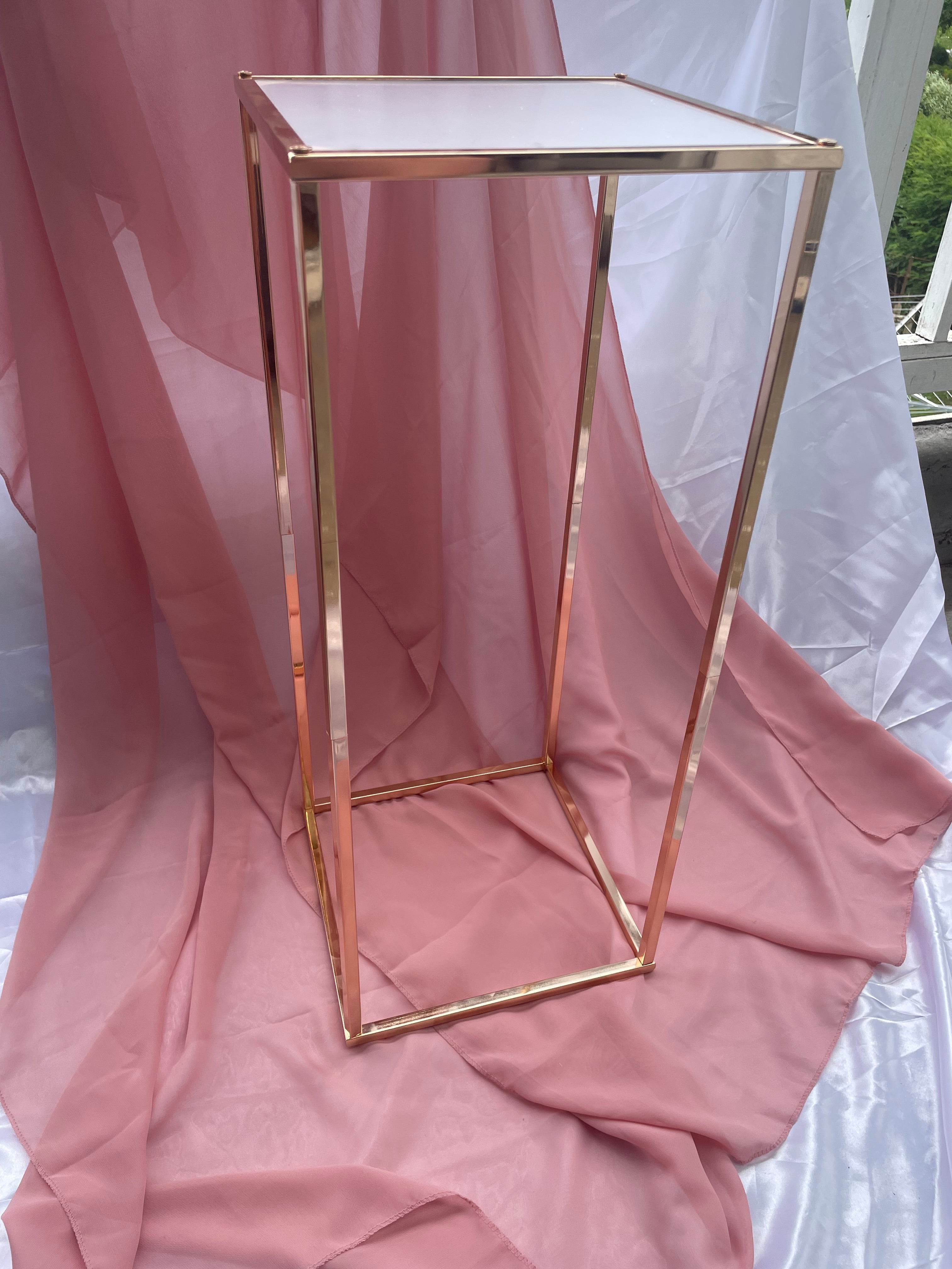 Gold / Bronze Square Wedding Stand 60cm height