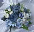 Shades of Blue Artificial wedding flowers / aisle floor displays / table display -