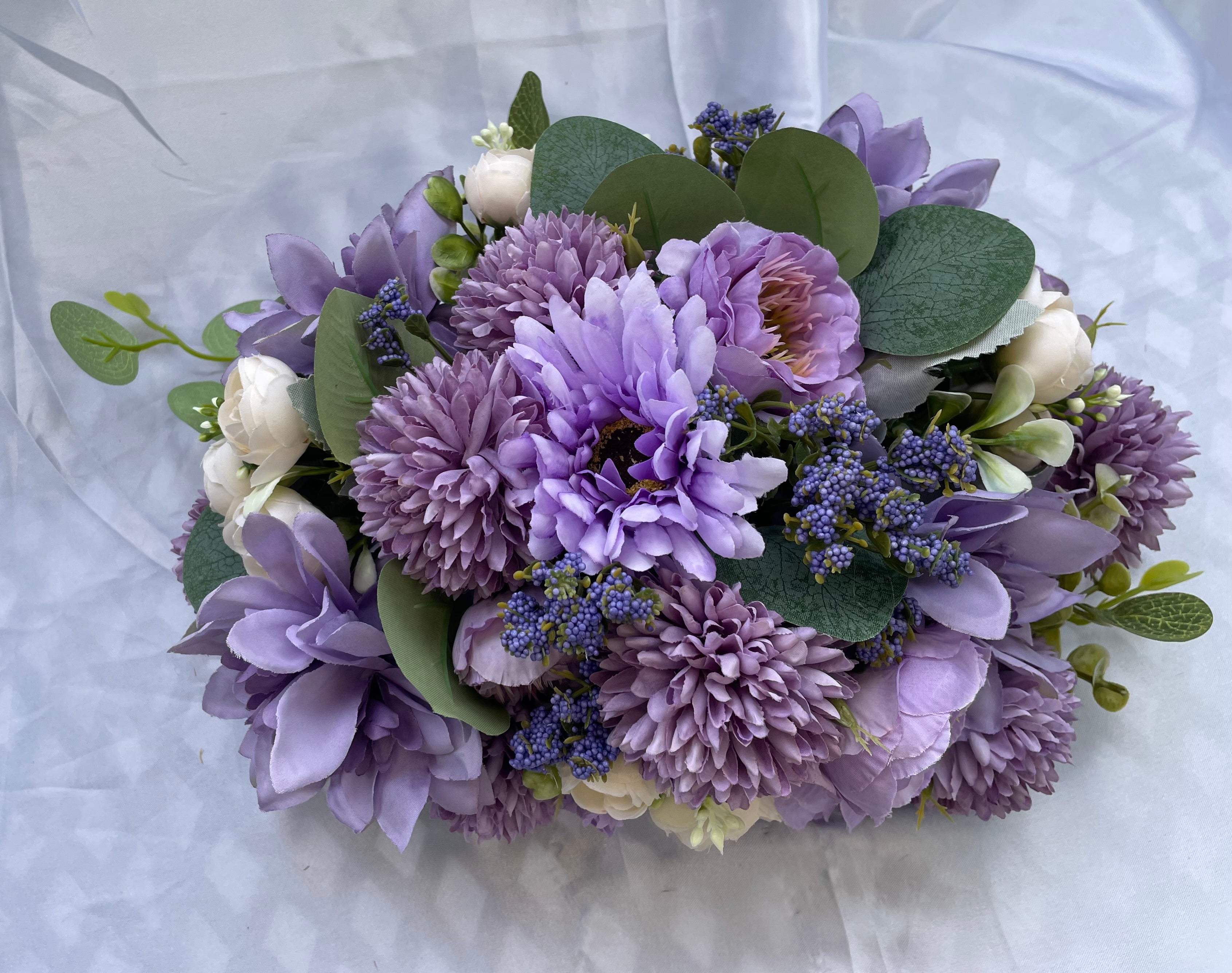 Purple / Lilac Flower Floor Aisle Arrangement